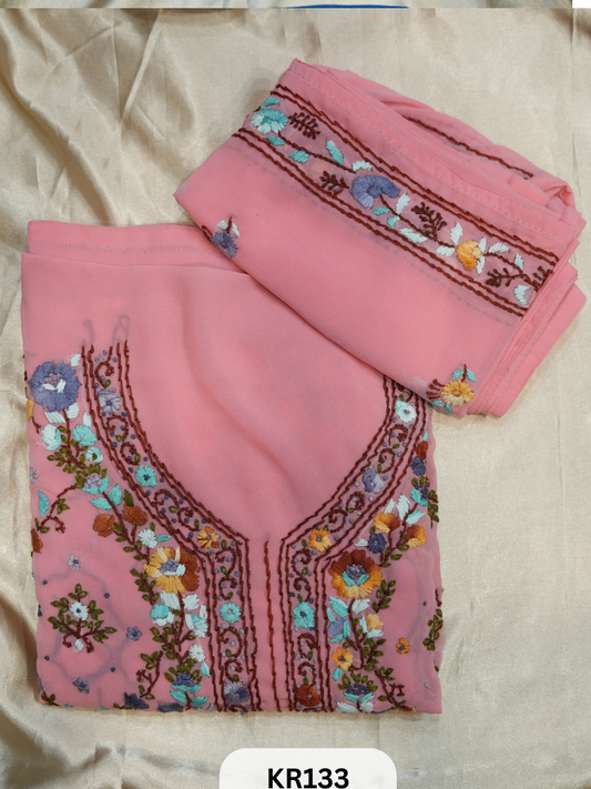 GEORGETTE SALWAR SUIT WITH BULLION | KANTHA KNOT