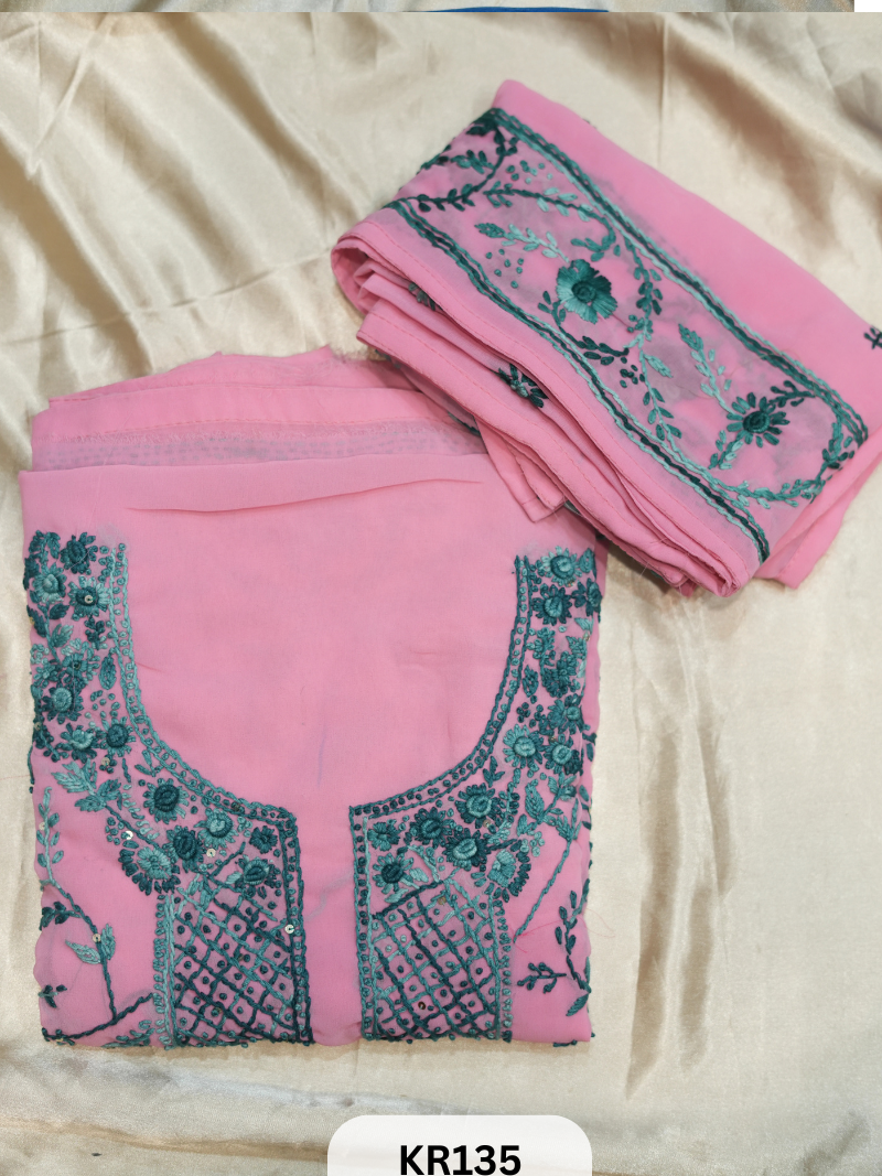 GEORGETTE SALWAR SUIT WITH BULLION | KANTHA KNOT