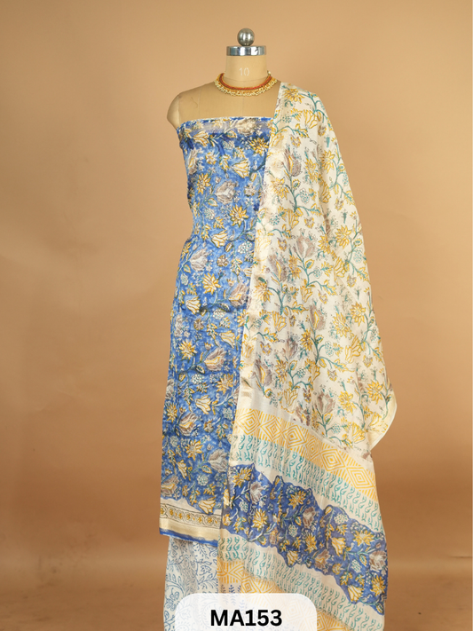 COTTON BLOCK PRINT WITH ZARI SALWAR SUIT Saree Story with Shanmuga Priya