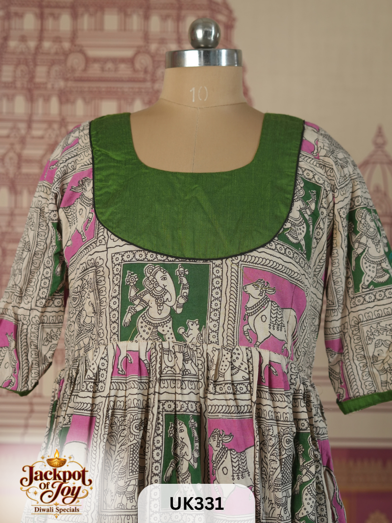Kalamkari Anarkali Gown