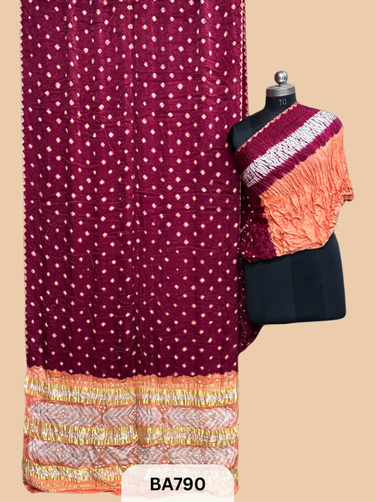 Modal with Shibori and Tie and Dye with Lagidi Pattu bandhej