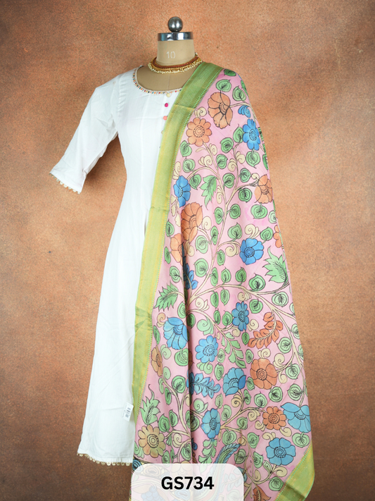 Pen Kalamkari Dupatta (Dupatta only)