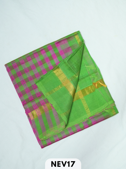 PALUM PAZHAMUM CHECKS SILK COTTON SAREE
