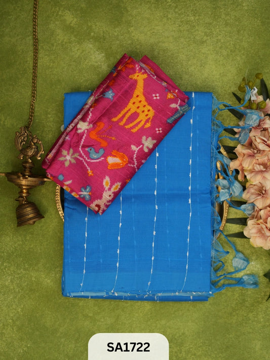 HANDLOOM MANGALAGIRI JUTE SILK + RAW SILK BLOUSE