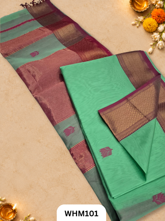 Maheshwari handloom Lotus butta sarees