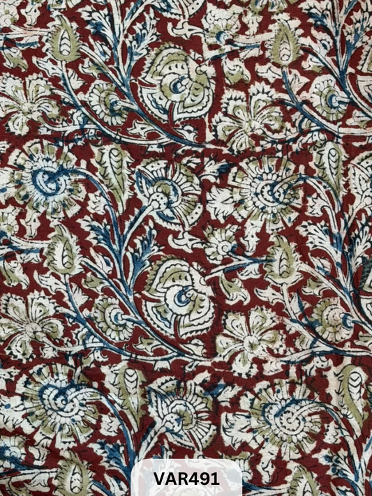 Kalamkari Hand printed - Fabric -1.5mtr