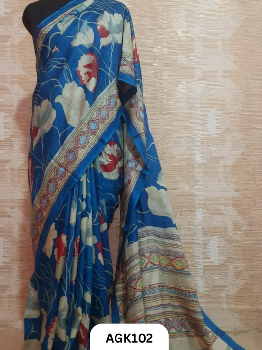 Gaachi by Nethi Tassar – Hand Block & Screen Print Saree with Blouse Piece