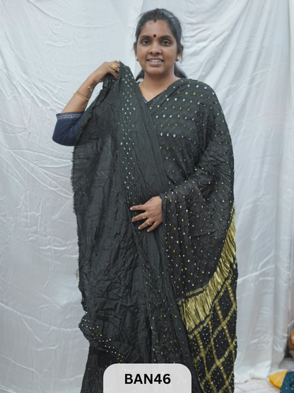 SEMI GAJI BANDHANI GHARCHOLA PALLU