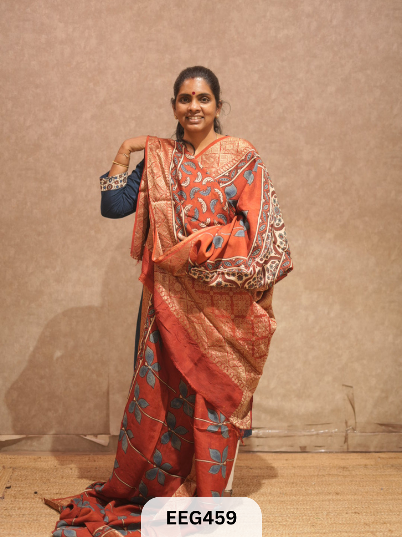 AJRAKH DOLA SILK SAREE
