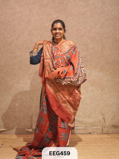 AJRAKH DOLA SILK SAREE