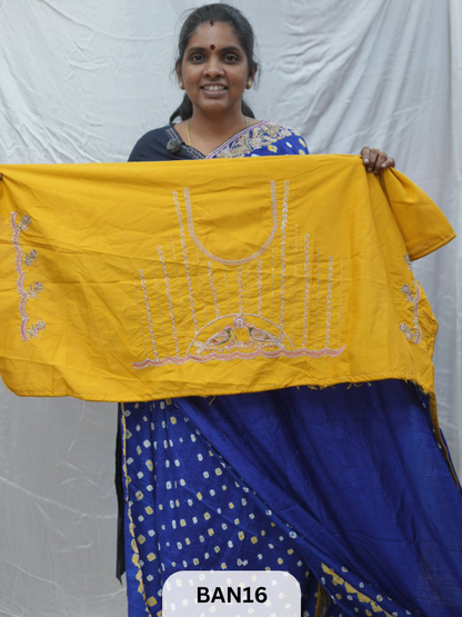 BANDHANI DESIGNER WORK WITH BANDHANI PALLU