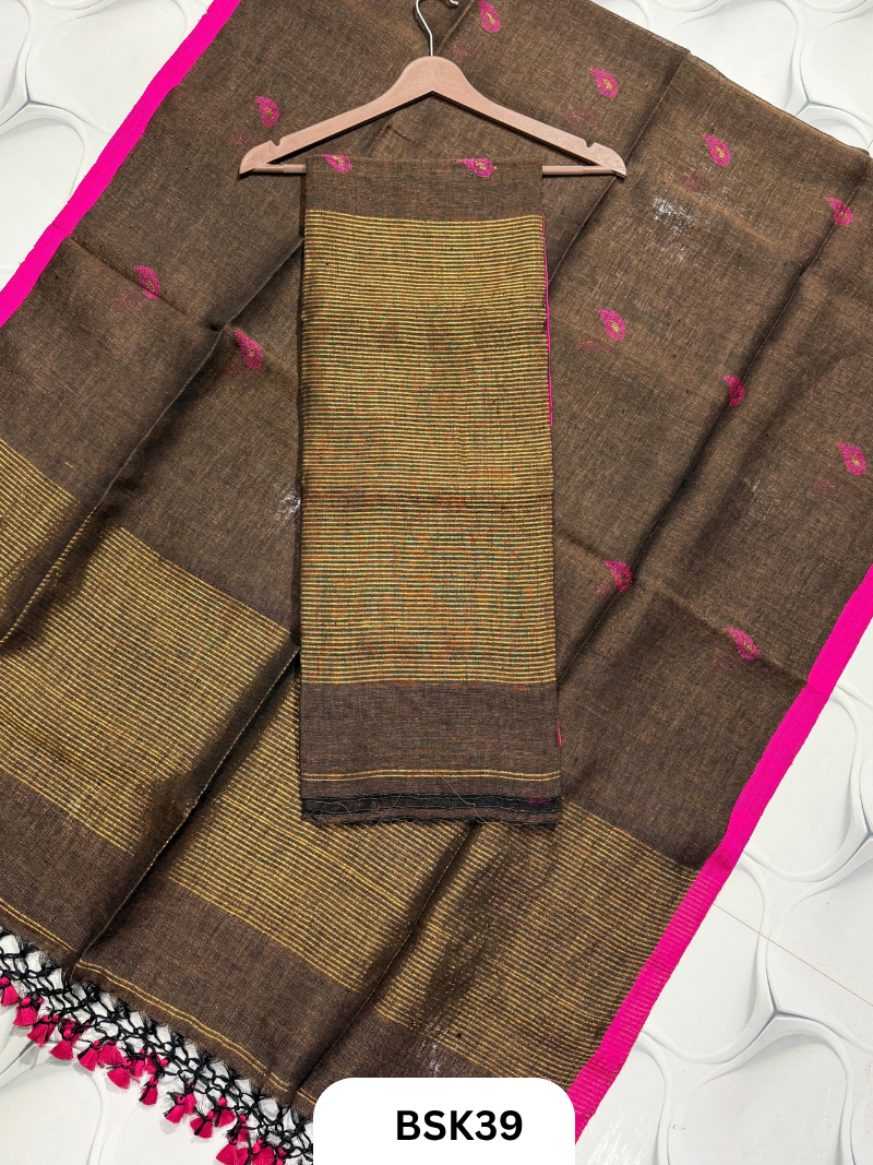 Pure Linen  Handloom Salwar  Top 2.7 mtr  Duppata 2.5 mtr