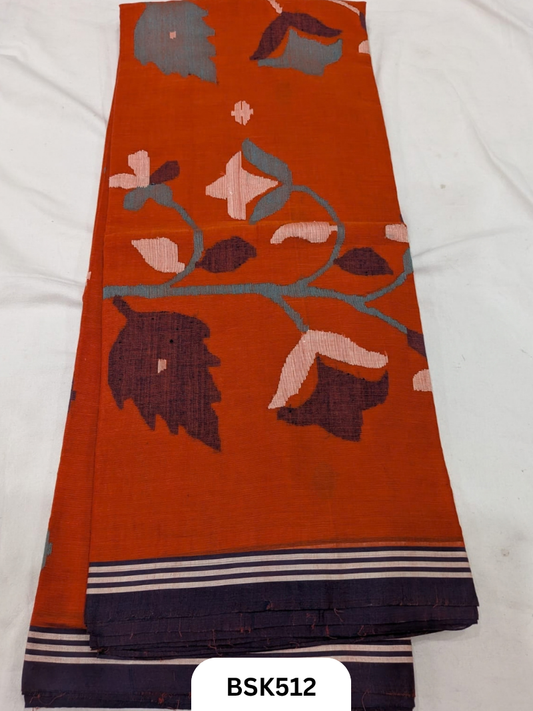 Handloom Pure Mul Cotton With Jamdhani Weave Saree