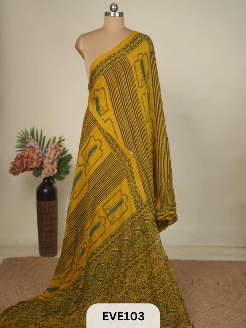 CHINON CHIFFON AJRAKH HANDBLOCK