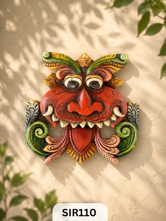 Kirtimukha – Traditional Handcrafted Wooden Doorway Wall Decor