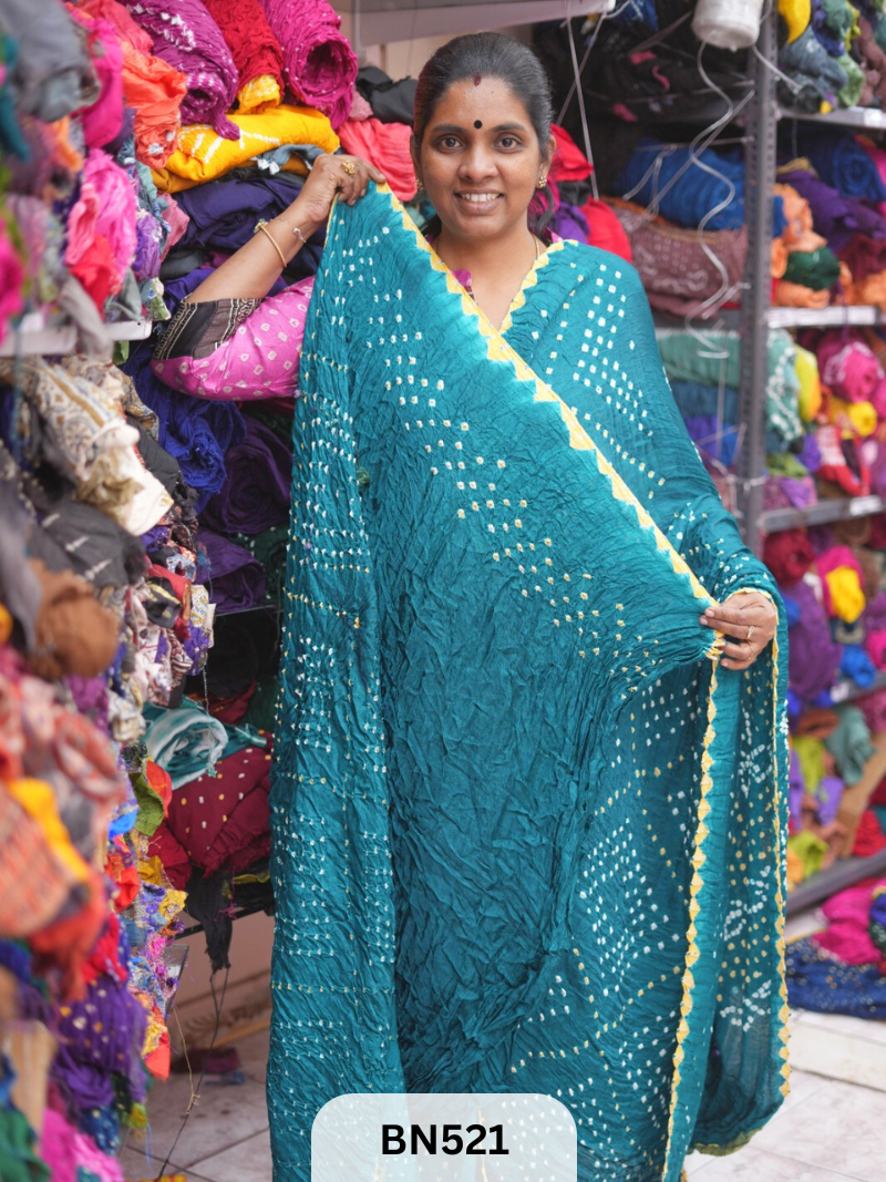 SEMI TISSUE WITH CHORAS DANI SAREE - LAGDI PATTA