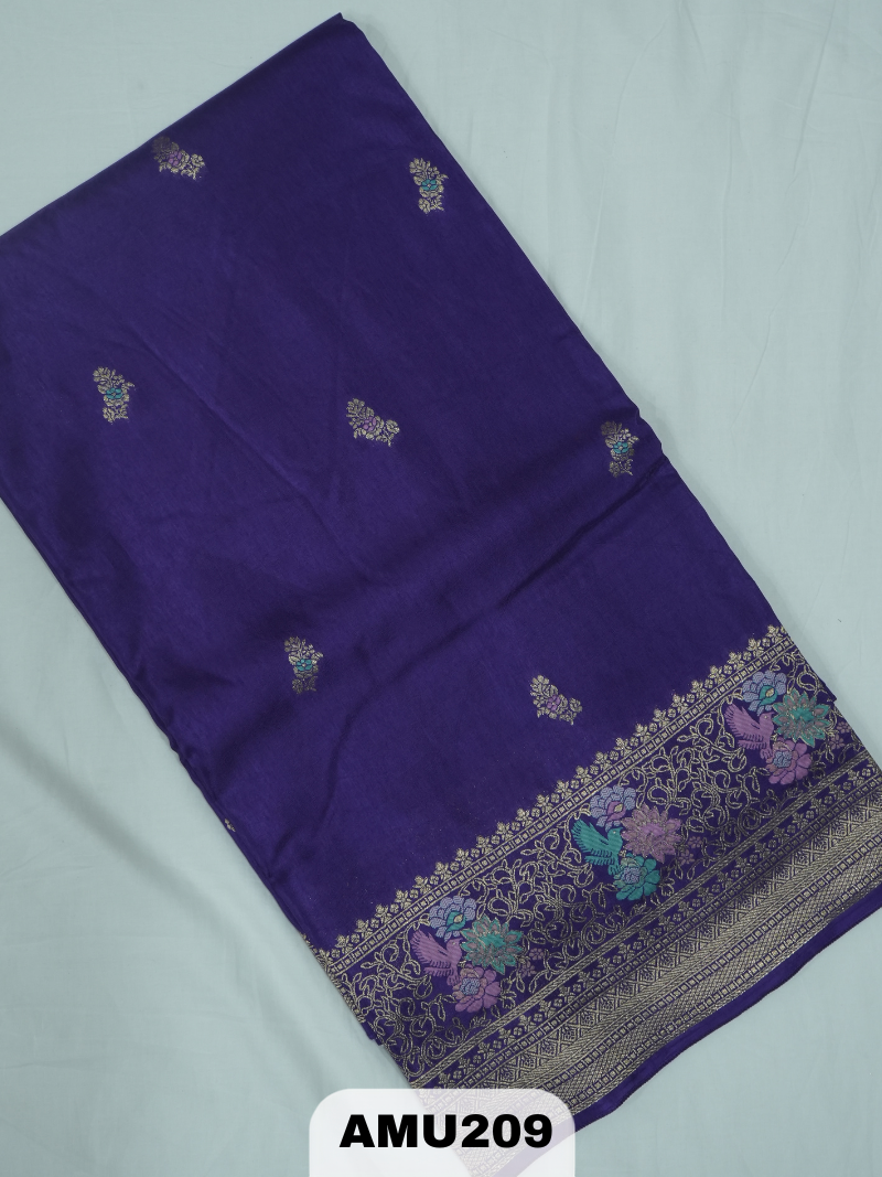 BANARAS RUSSIAN SILK SAREE WITH PRINTED