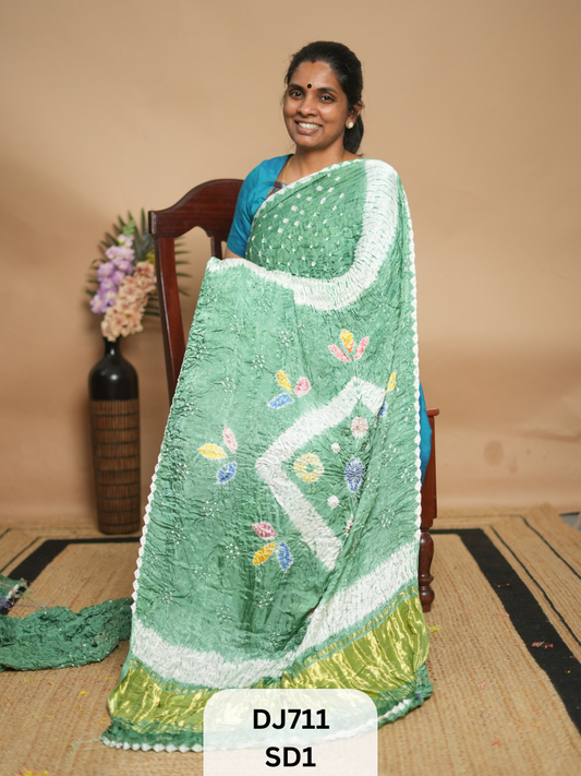 BANDHANI & AJRAKH MODAL SAREES | LAGDI PATTA | SHIBORI