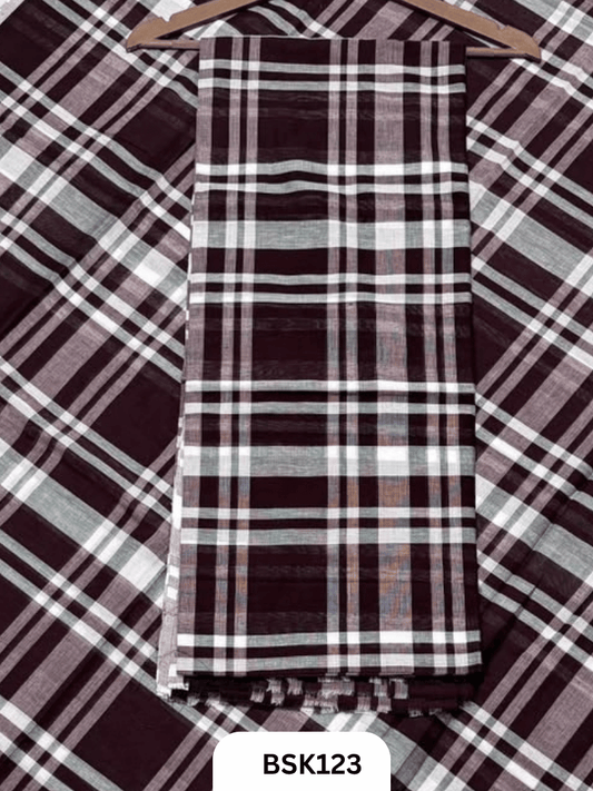 Mul Cotton Checks Top Duppata -2.5Mtr
