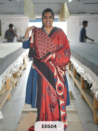 AJRAKH MODAL SAREE