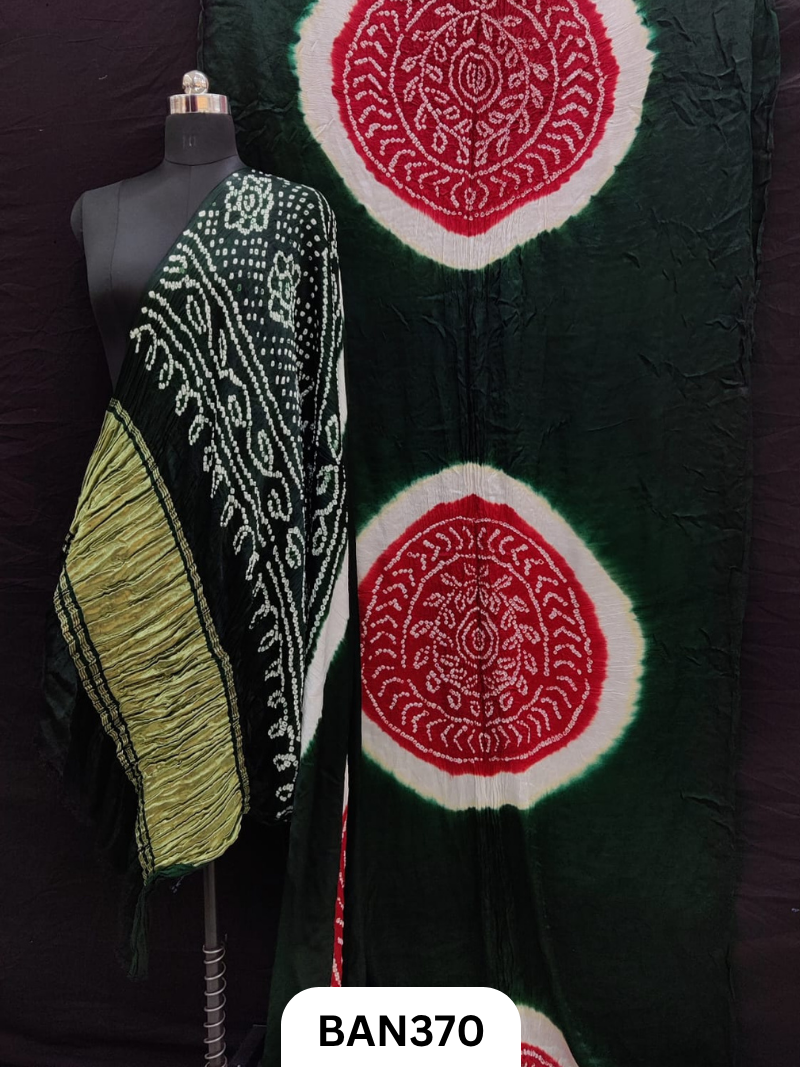 Semi Gaji Silk Tissue Pallu 4 Gul with 3D Dyeing Saree