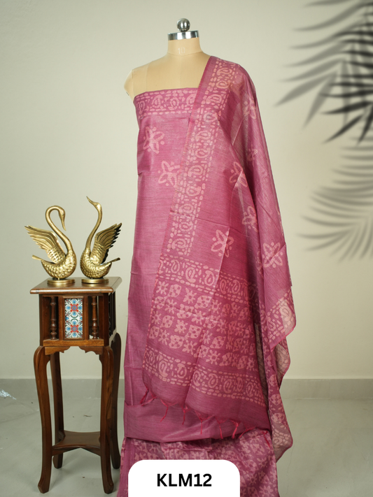 Semi Tussar Salwar Unstitched 3Pc Set