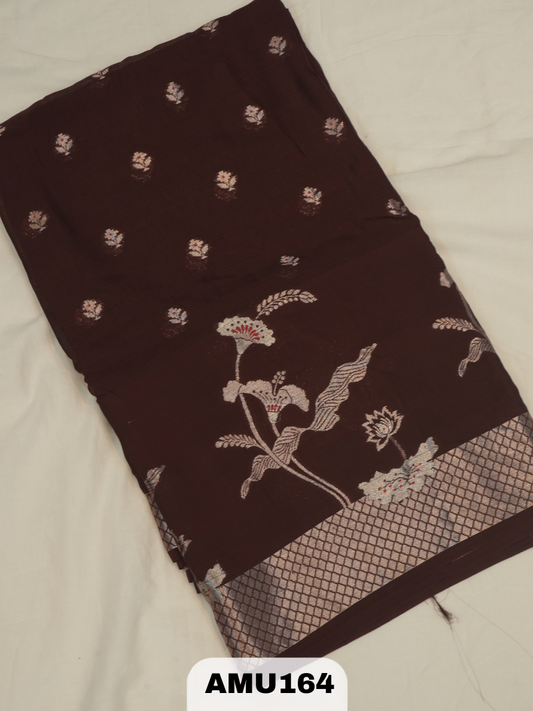 BANARAS RUSSIAN SILK SAREE WITH PRINTED