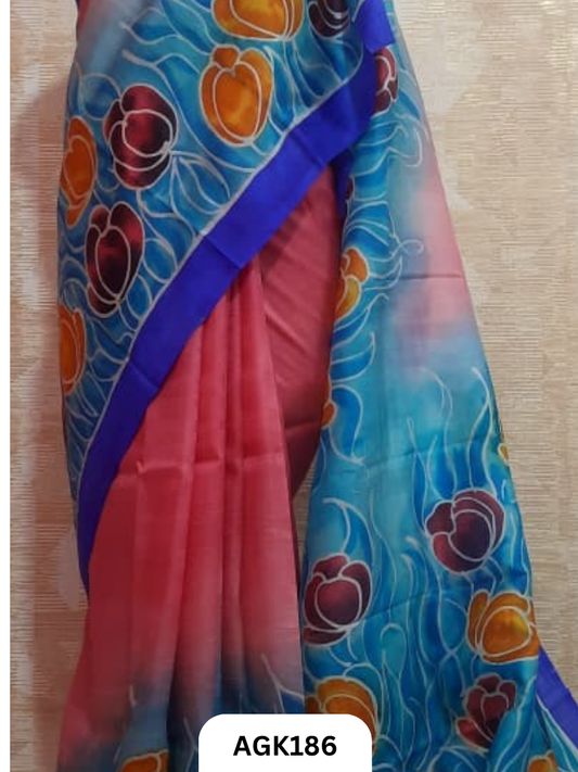Murshidabad Silk 4Ply Hand Printing Work