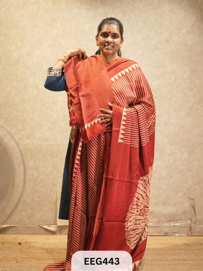 AJRAKH MODAL SAREE- RETRO