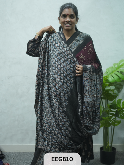 MODAL AJRAKH BANDHEJ SAREE