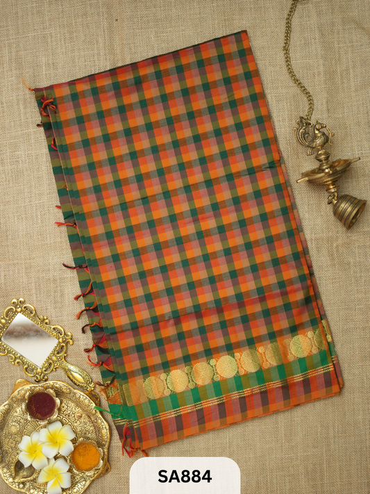 PURE HANDLOOM SILK COTTON SAREE | KATTAM
