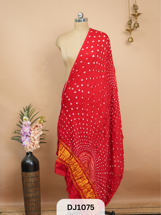 BANDHANI BORDERLESS WITH LAGDI PATTA - DUPATTA