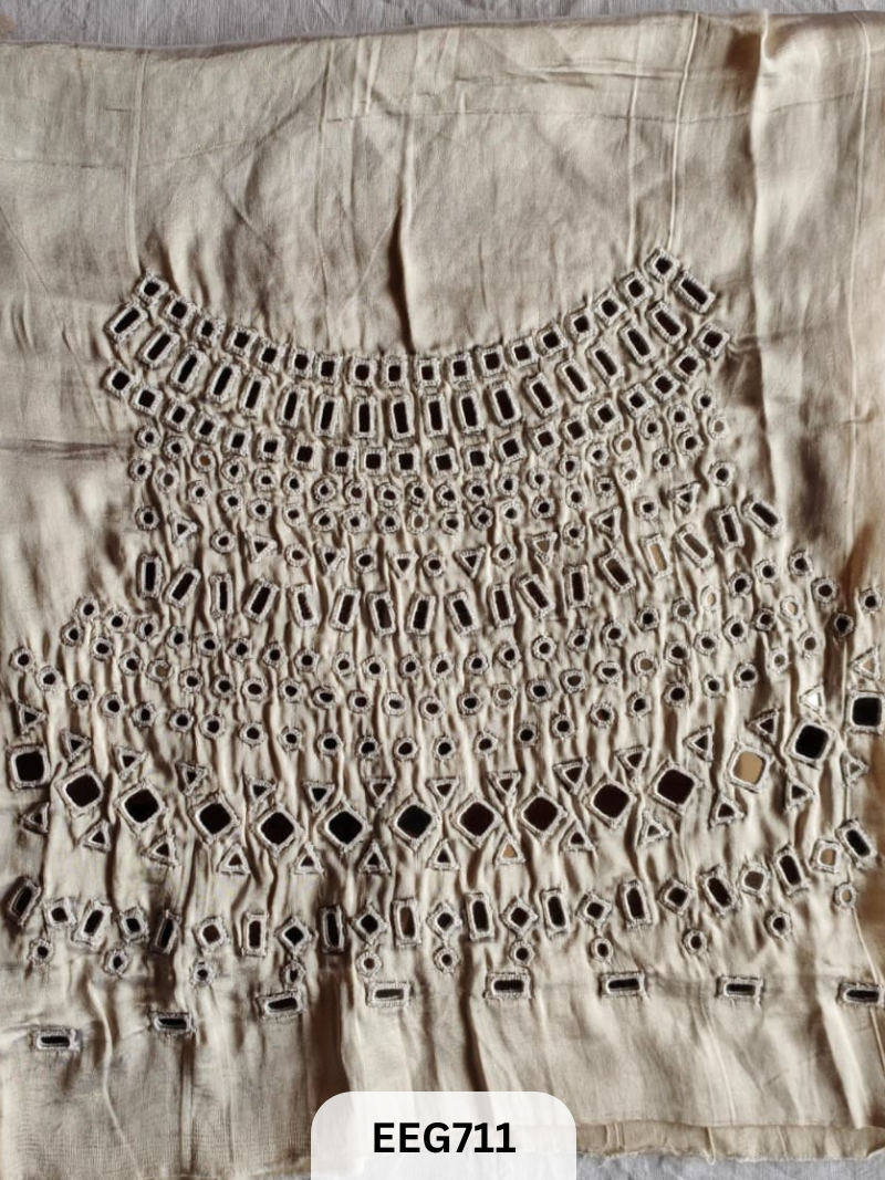 MASHRU MIRROR WORK UNSTITCHED BLOUSE  PIECE