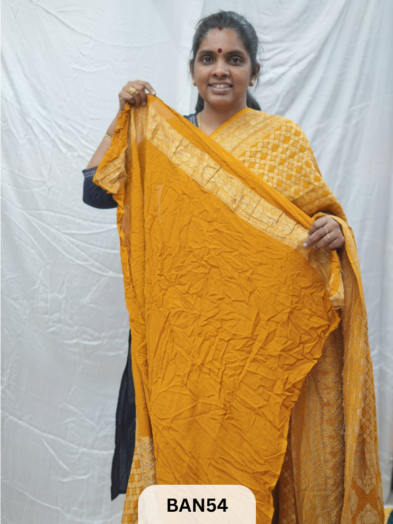 GEORGETTE WEAVING BANDHEJ SAREE