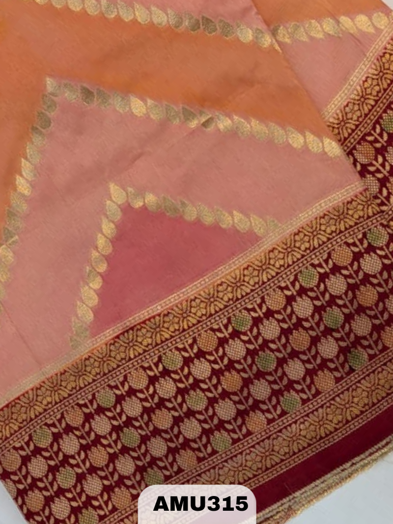 BANARAS RUSSIAN SILK SAREE WITH PRINTED