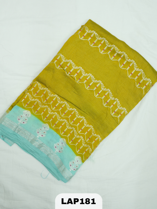 Banaras kora dupion silk saree