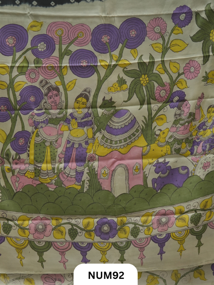 Modal Bandhini With Pure Penkalamkari Pallu And Blouse