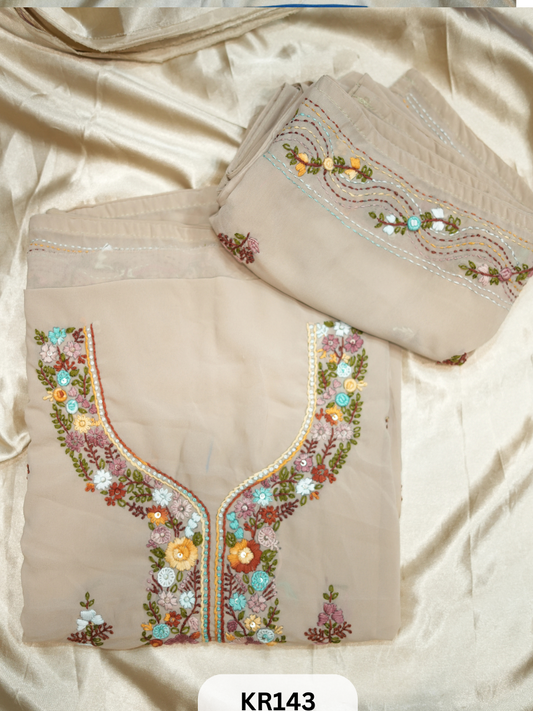 GEORGETTE SALWAR SUIT WITH BULLION | KANTHA KNOT