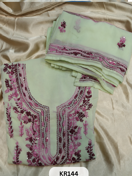 GEORGETTE SALWAR SUIT WITH BULLION | KANTHA KNOT