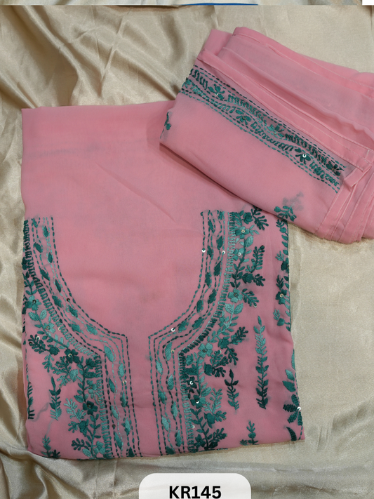 GEORGETTE SALWAR SUIT WITH BULLION | KANTHA KNOT