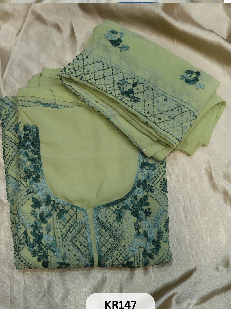 GEORGETTE SALWAR SUIT WITH BULLION | KANTHA KNOT