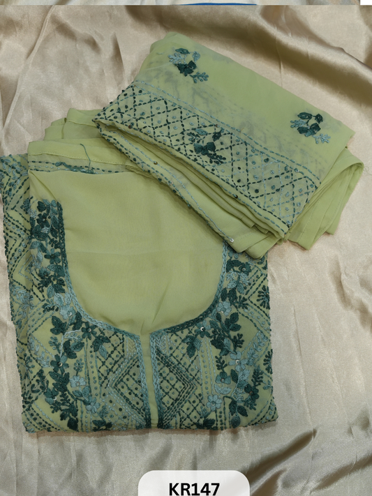 GEORGETTE SALWAR SUIT WITH BULLION | KANTHA KNOT