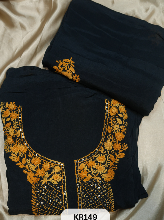 GEORGETTE SALWAR SUIT WITH BULLION | KANTHA KNOT