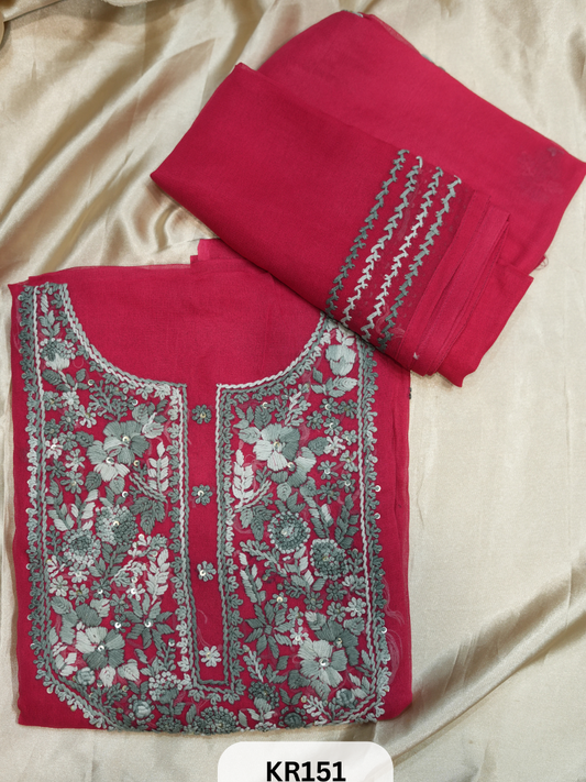 GEORGETTE SALWAR SUIT WITH BULLION | KANTHA KNOT