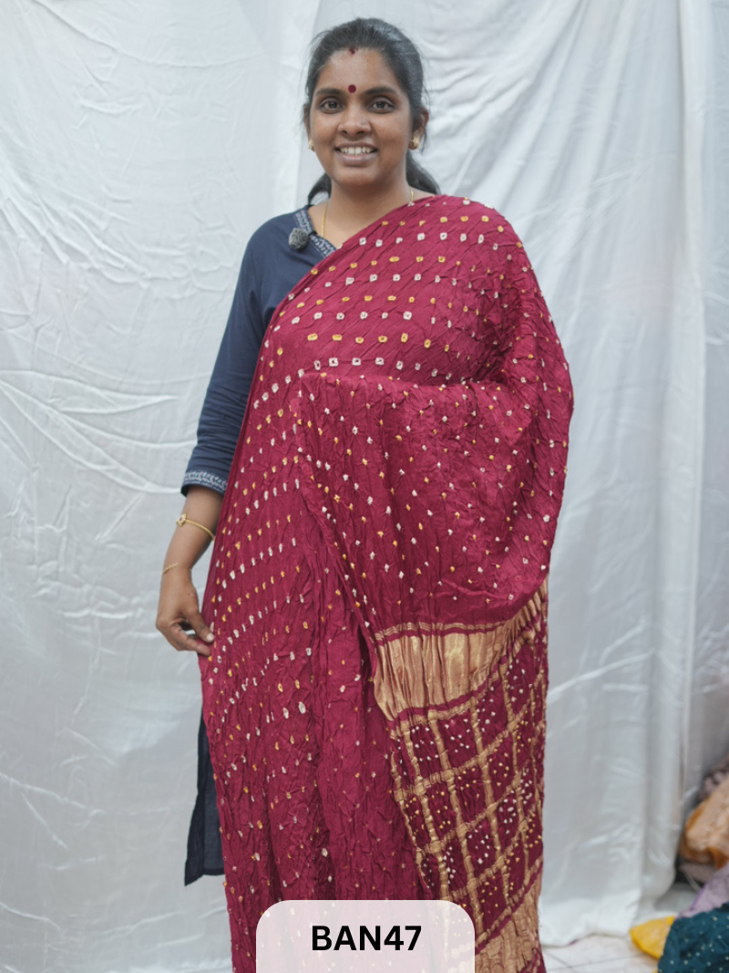SEMI GAJI BANDHANI GHARCHOLA PALLU