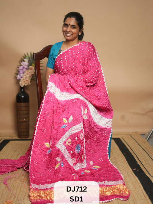 BANDHANI & AJRAKH MODAL SAREES | LAGDI PATTA | SHIBORI