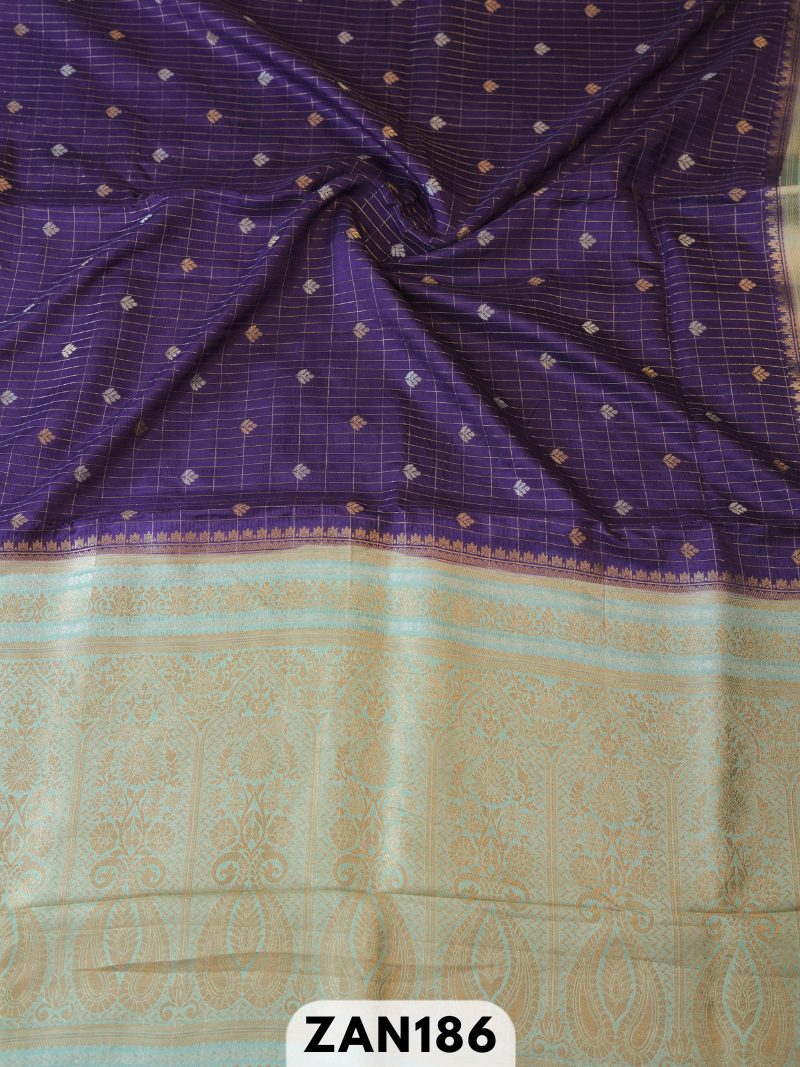 Pure Dupion kanchipuram fusion Rich pallu saree