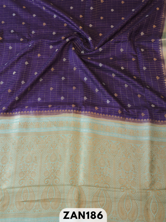 Pure Dupion kanchipuram fusion Rich pallu saree