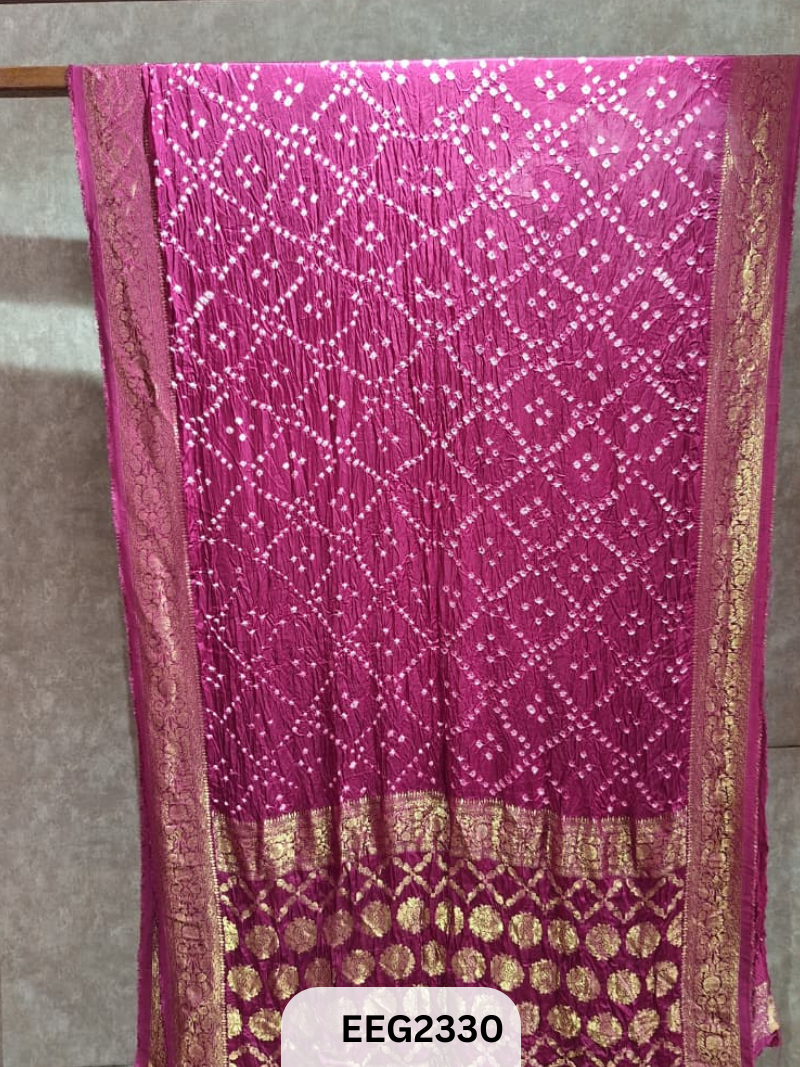 MODAL FUSIOIN SAREE WITH DOLA BORDER - EXCLUSIVE