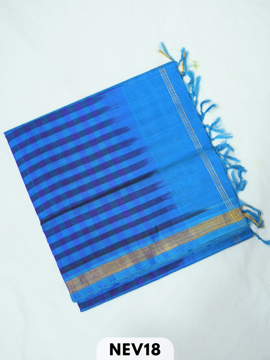 PALUM PAZHAMUM CHECKS SILK COTTON SAREE